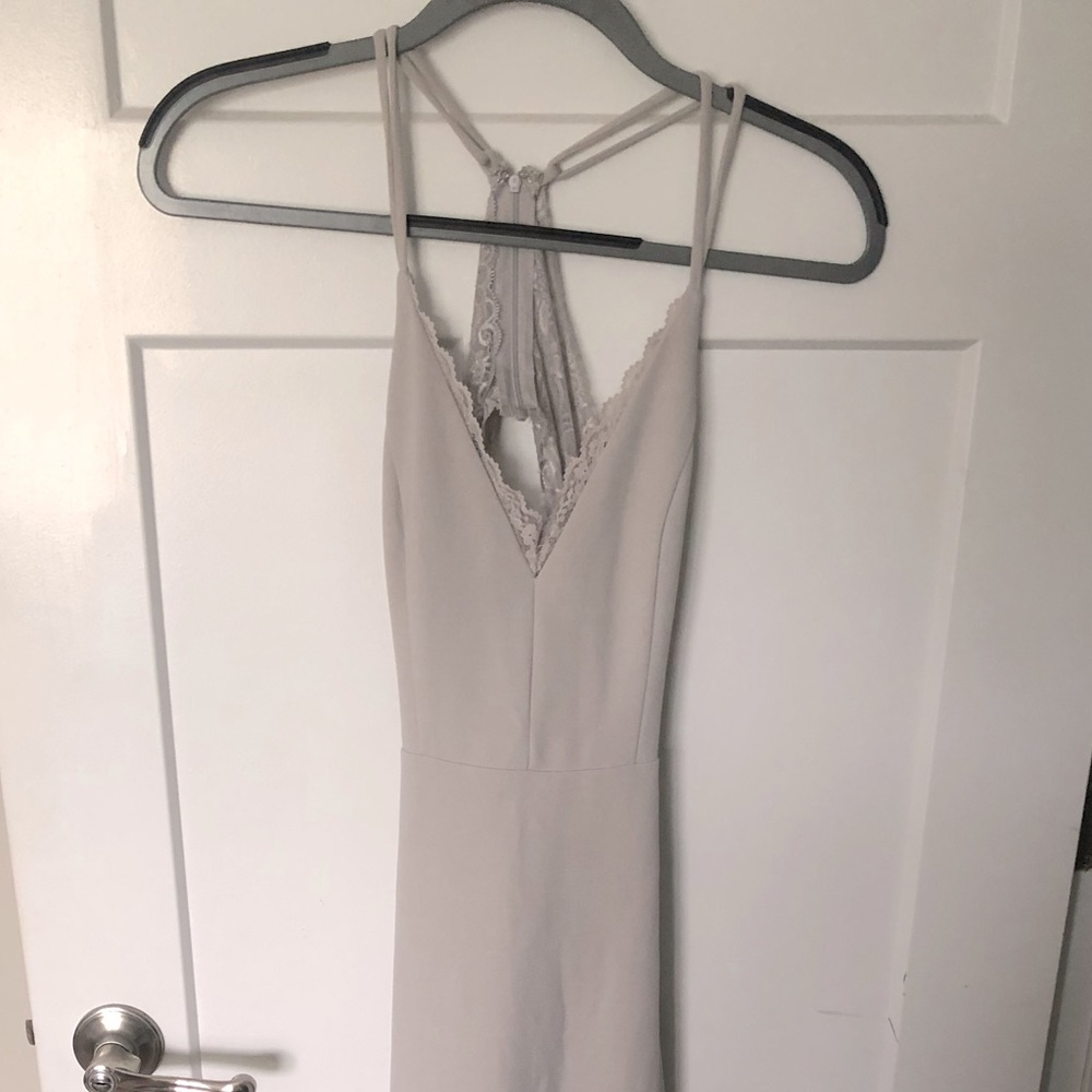 Lulu’s Gray Maxi Dress